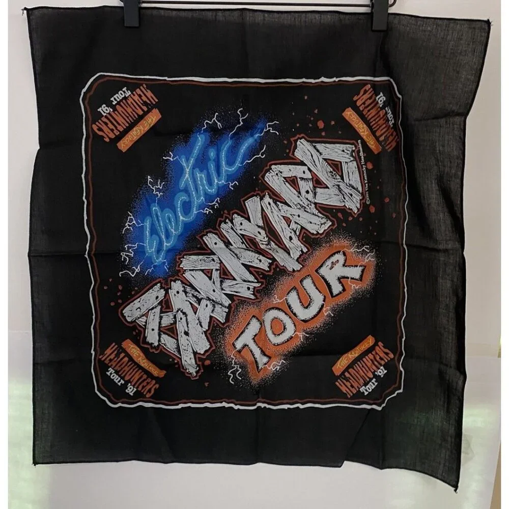 90s Kentucky Headhunters Bandana Electric Barnyard Tour 1991 Handkerchief